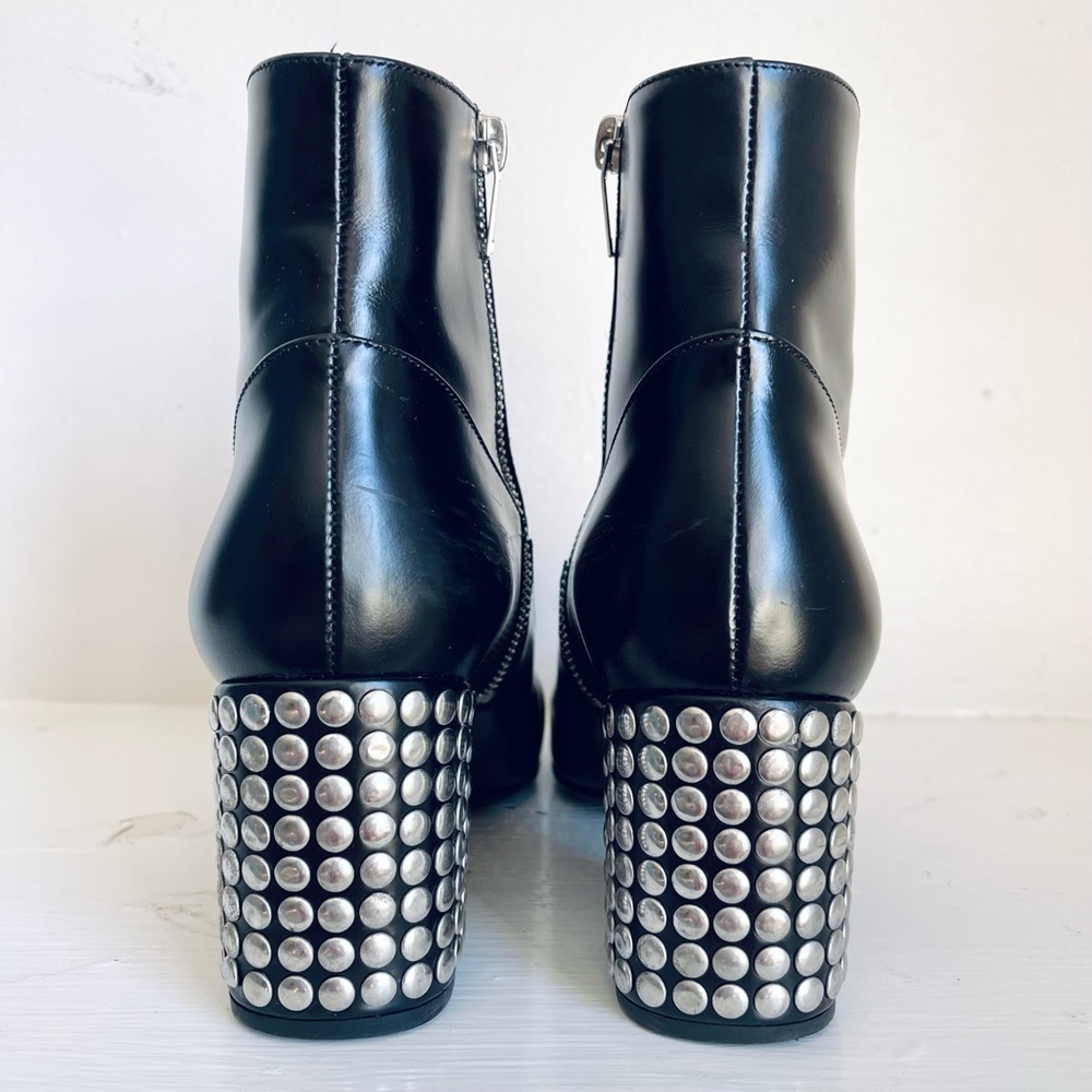 Saint Laurent Stud-Heel Leather Ankle Boot In Black Size 38 - Picture 6 of 16